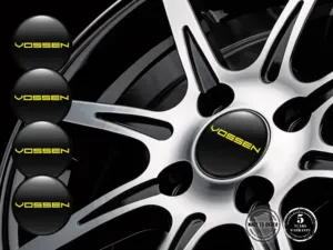 Vossen Version Bombée Emblème Autocollants Jantes Voiture